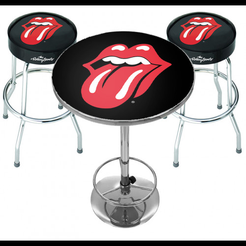 2 x Rolling Stones Bar Hocker plus Tisch
